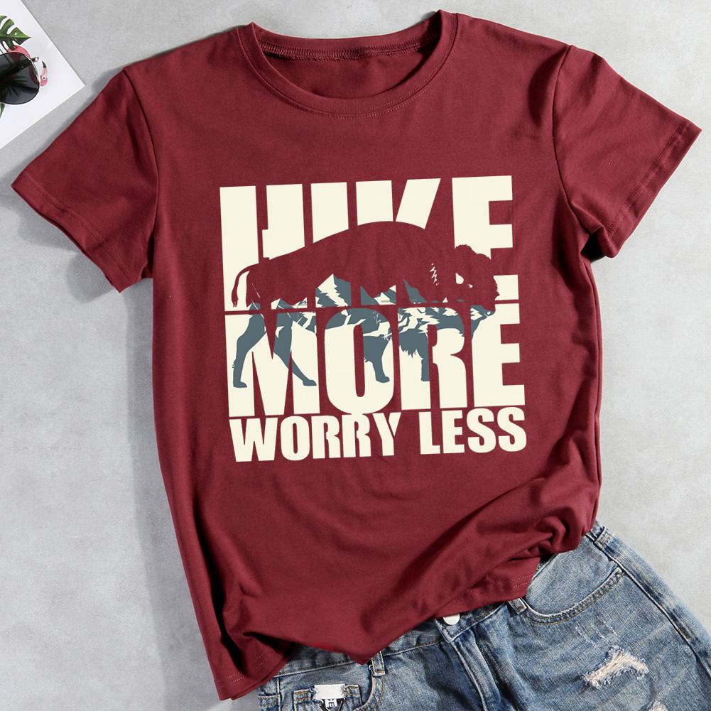 Hiking Lovers Hike More Worry Less T-shirt