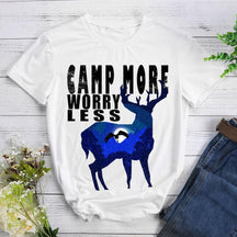 Camp More Worry Less Hiking T-shirt