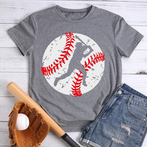 Baseball Print Crewneck T-shirt