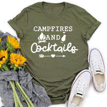 Campfires And Cocktails Hiking T-shirt