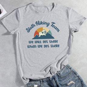 Sloth Hiking Team Hiking T-shirt