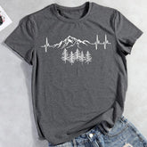 Heartbeat For Mountains Hiking T-shirt