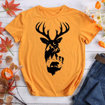 Bear And Elk On The Mountain Hiking T-shirt