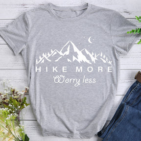 Starry Mountain Hike More Worry Less Hiking T-shirts