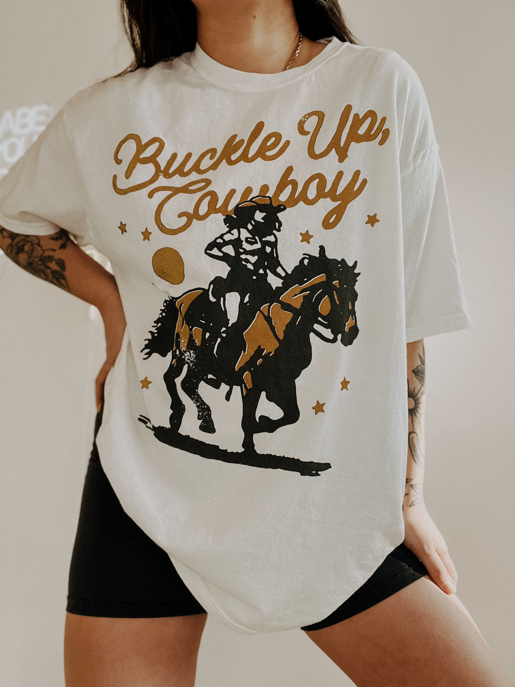 Vintage  Buckle Up Cowboy T-Shirt