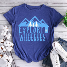 Explore The Wilderness Mountain Hiking T-shirt