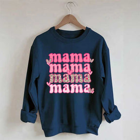 Sweat-shirt imprimé mignon coeur maman