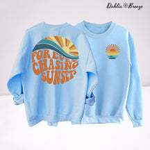 Forever Chasing Sunsets Beach Aesthetic Sweatshirt