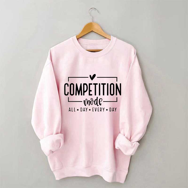 Competition Mode Letter Print Sweatshirt