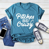 Emplacements Be Crazy T-shirt de baseball drôle