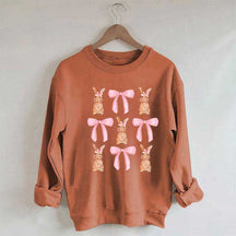 Happy Easter Bunny Bow Sweatshirt