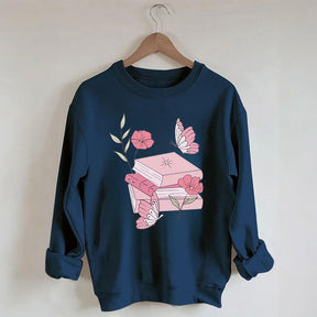 Floral Butterfly Book Lover Sweatshirt