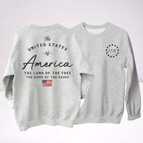 The Land of the Free The Home of the Brave Crewneck Sweatshirt