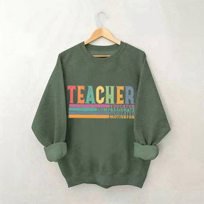 Retro Teacher Life Back to School Sweatshirt