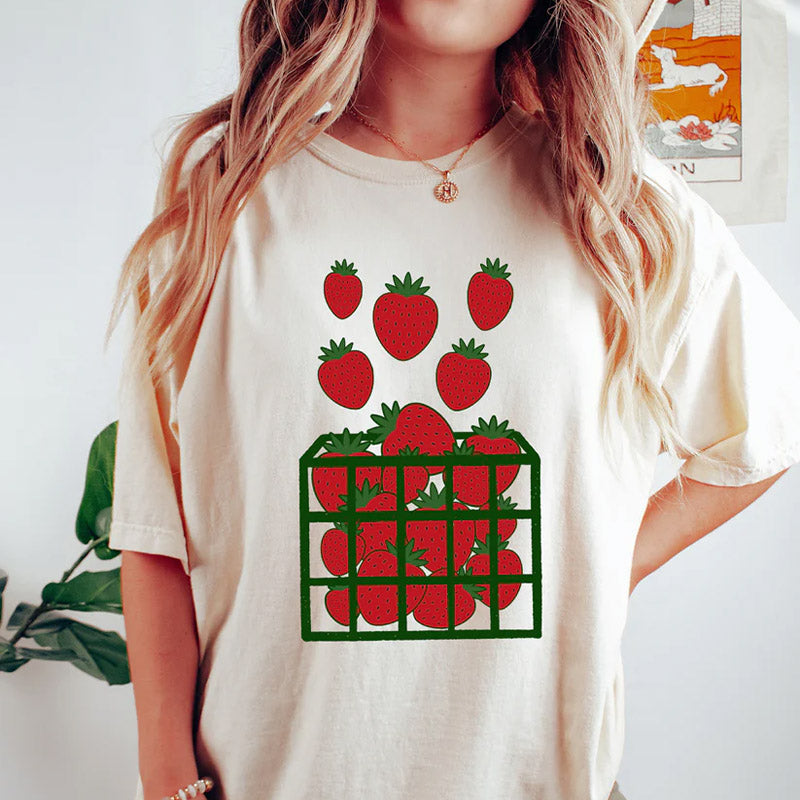 Strawberry Basket Fruit Lover T-shirt