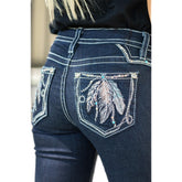 Slim Fit Embroidered Jeans