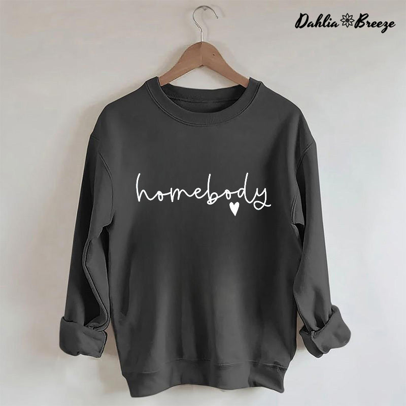 Sweat-shirt tendance à imprimé lettre Homebody