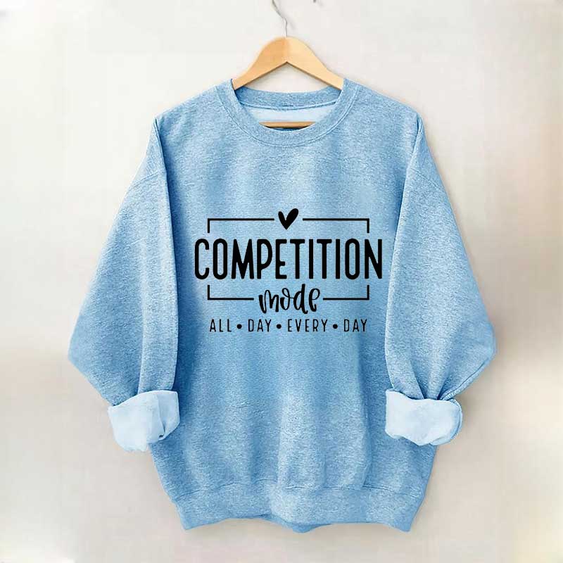 Competition Mode Letter Print Sweatshirt