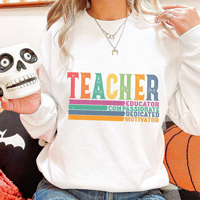 Retro Teacher Life Back to School Sweatshirt