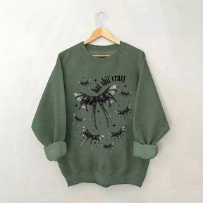 Halloween Bat Gothic Coquette Bow Sweatshirt