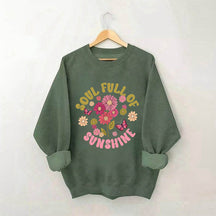 Soul Full of Sunshine Sweat-shirt à fleurs mignonnes