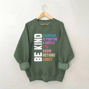 Be Kind Letter Print Sweatshirt