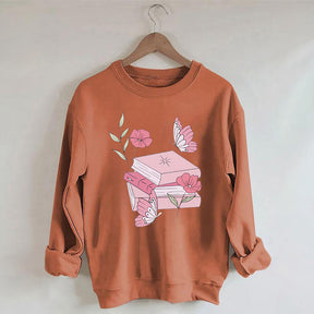 Floral Butterfly Book Lover Sweatshirt