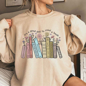 It's A Good Day To Read A Book Crewneck Sweatshirt