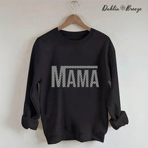 Checkered Retro Mama Sweatshirt