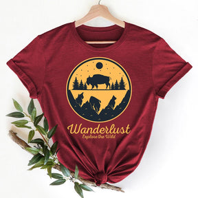 Wanderlust Explore The Wild Hiking T-shirt