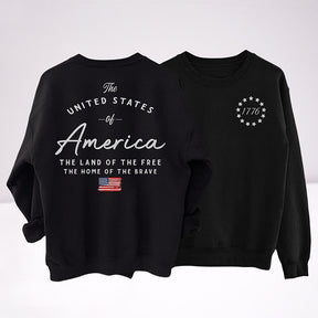 The Land of the Free The Home of the Brave Crewneck Sweatshirt