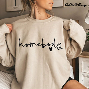 Homebody Trendy Letter Print Sweatshirt