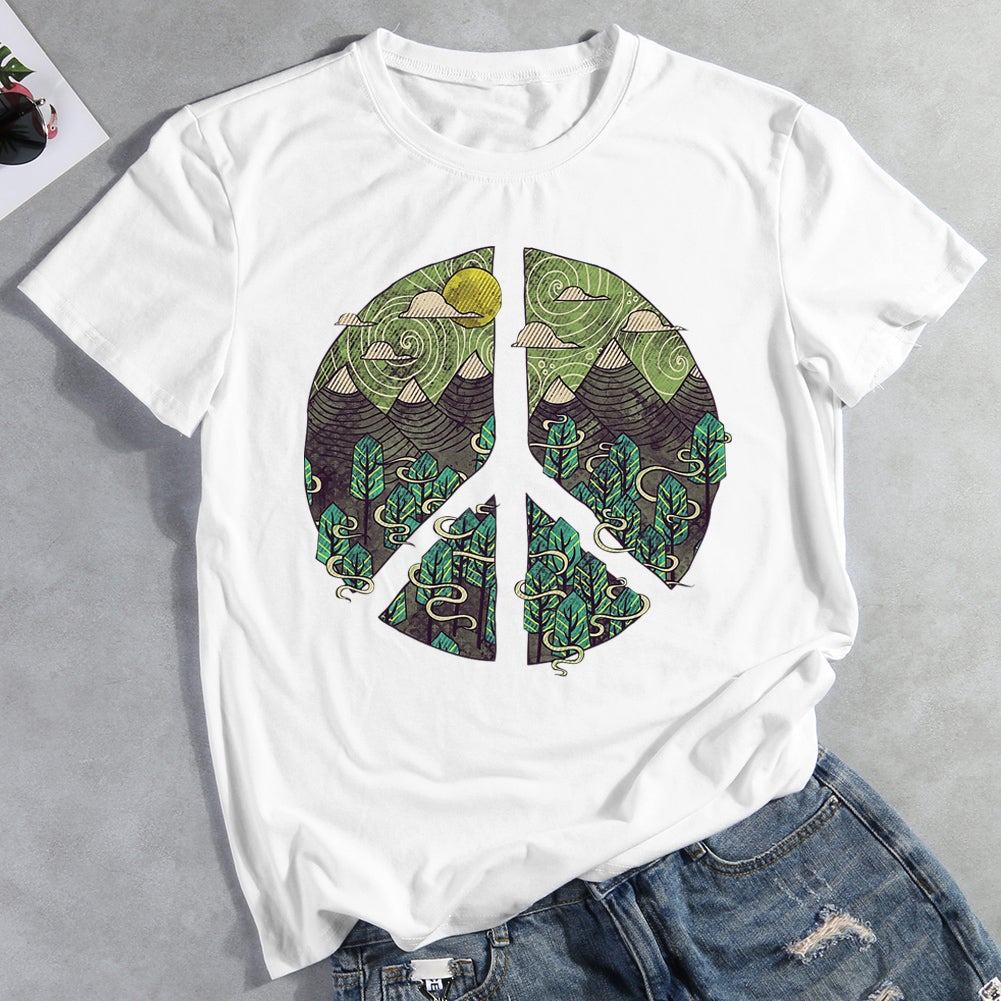 Peaceful Landscape Hiking T-shirt