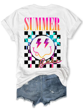 Retro Summer Smiley Face T-shirt