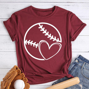 Baseball Love Heart T-shirt