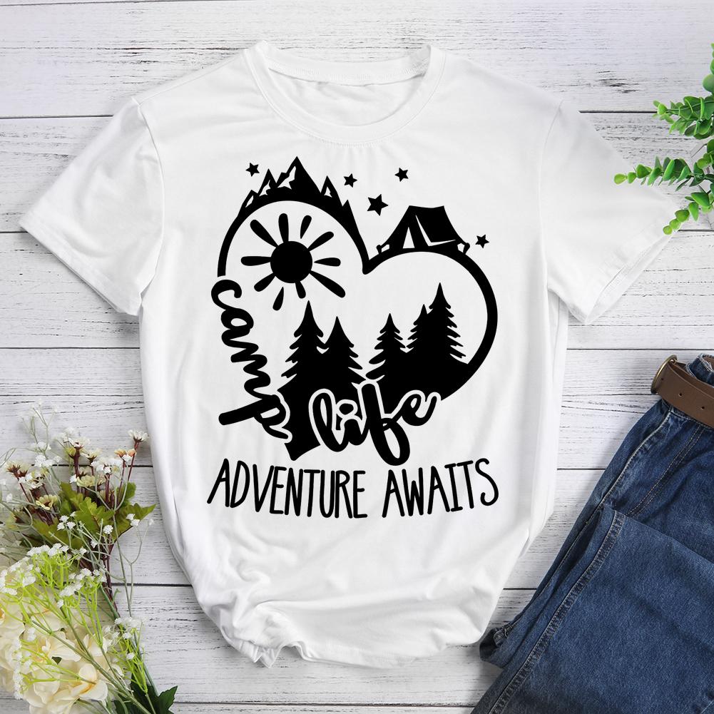 Camp Life Adventure Awaits T-shirt