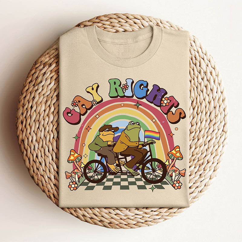 Funny Frog And Toad Rainbow T-shirt