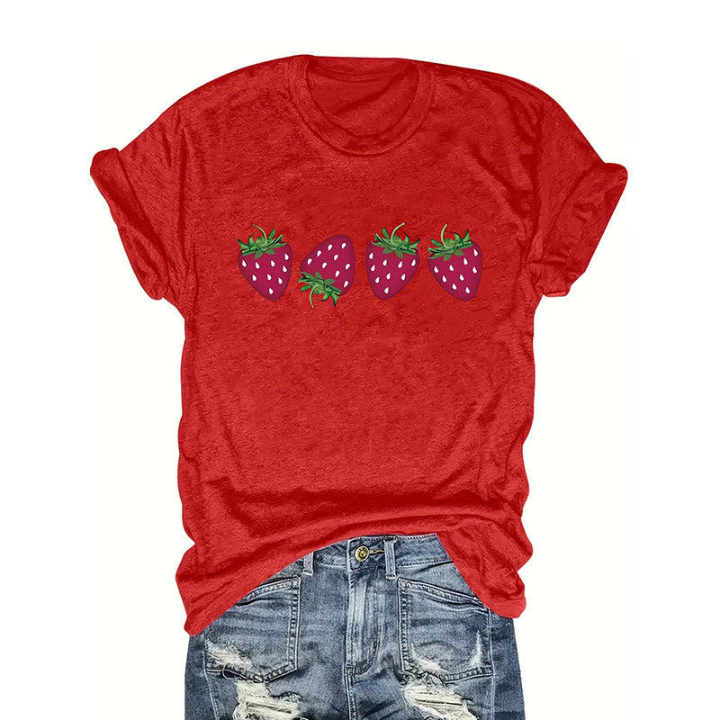 Strawberry Print T-shirt