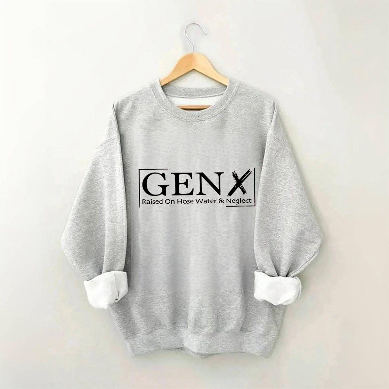 Sweat-shirt Gen X élevé avec de l'eau et de la négligence