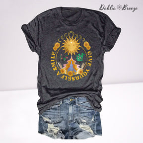 Give Yourself A Smile Sun Floral T-shirt