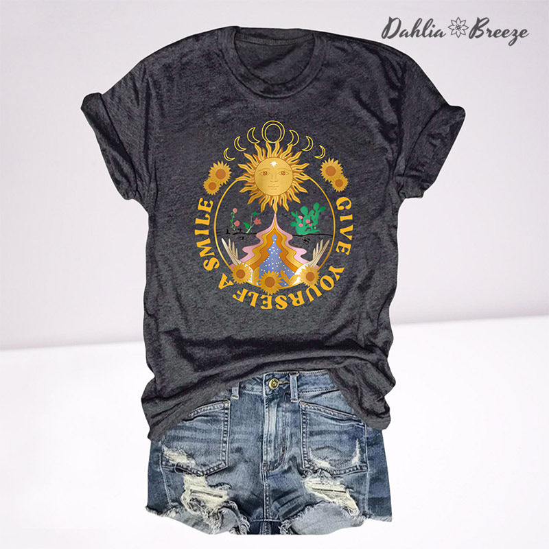 Donnez-vous un t-shirt fleuri Smile Sun