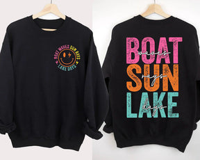 Boat Waves Sun Rays Lake Days Sweatshirt