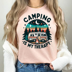 Camping Is My Therapy Camp Lover T-shirt