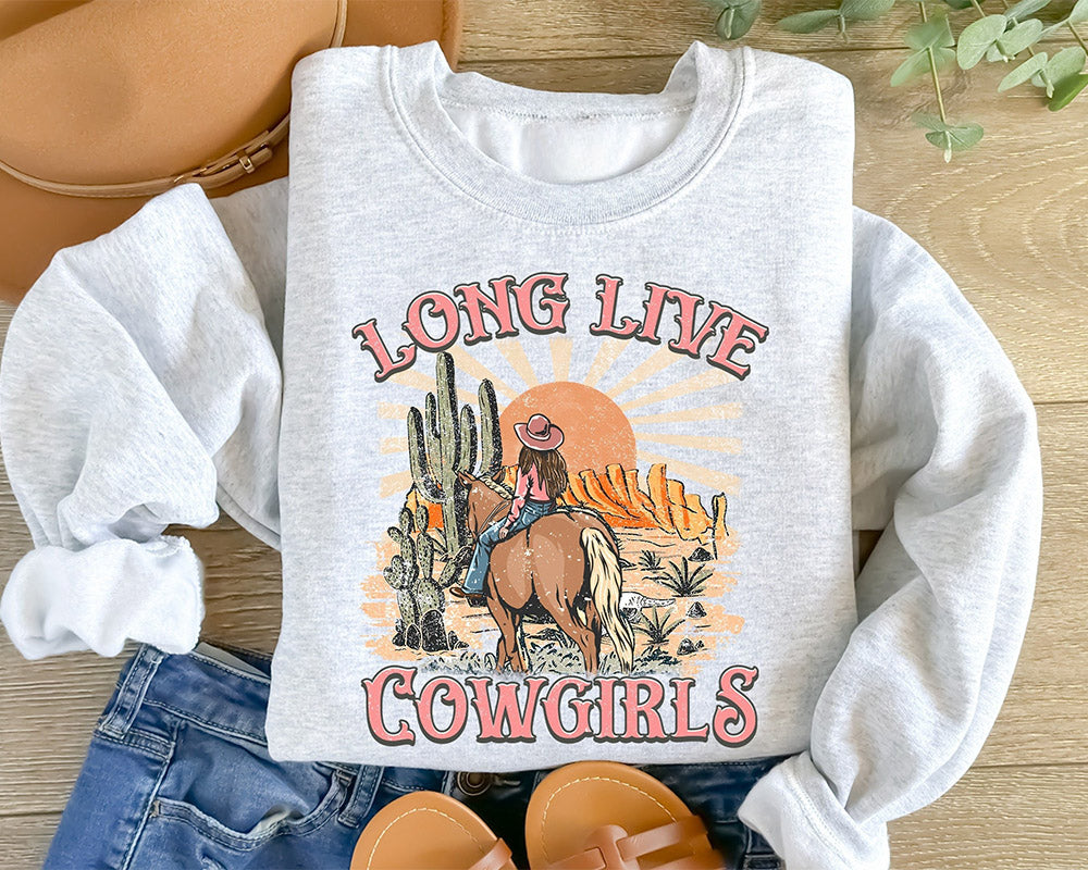 Longue vie aux cow-girls, sweat-shirt western