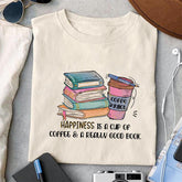 Happiness Is A Cup Of Coffee & A Really Good Book T-shirt