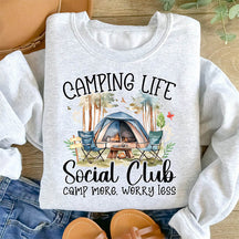 Retro Summer Camping Social Club Sweatshirt