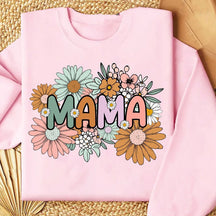 Sweat-shirt imprimé tendance Floral Mama