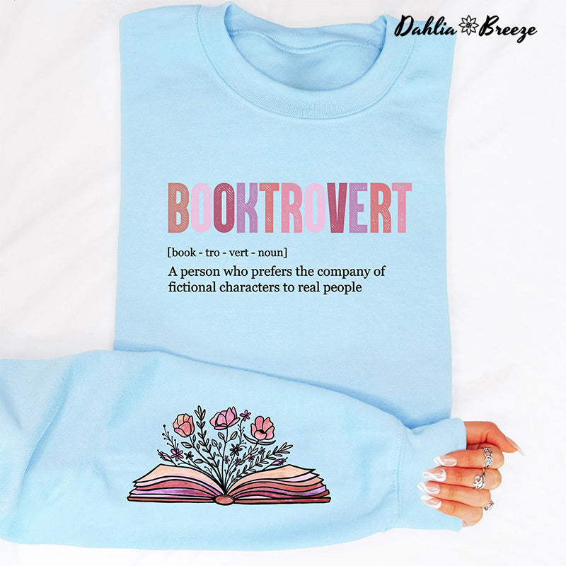 Booktrovert Définition Funny Book Lover Sweatshirt