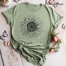 T-shirt tendance imprimé tournesol