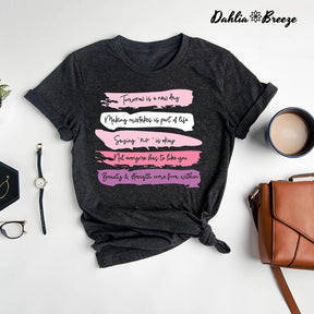 Inspirational Letter Print T-shirt